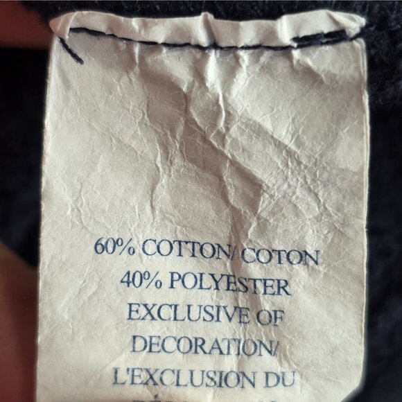 Womens Abercrombie & Fitch Navy Full Zip Jacket Cotton Blend Long Sleeve Size L - Picture 3 of 8